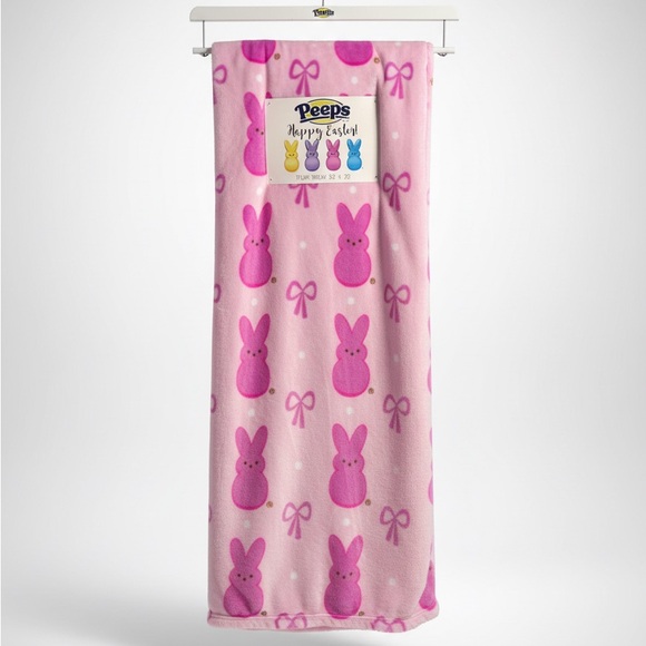Peeps Pink Plush Throw Blanket - Picture 2 of 3